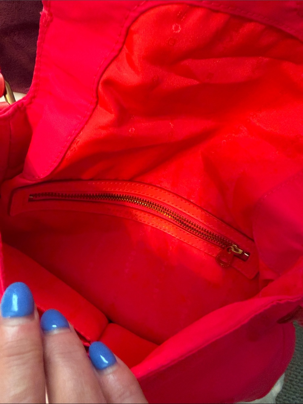 Marc by Marc Jacobs Preppy Natasha Nylon Crossbody in PINK with Orange Trim - Picture 8 of 12